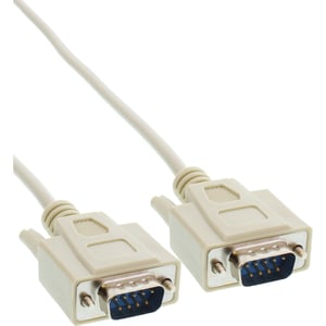 InLine 12212 kabel równoległy Beżowy 2 m male 9pin Sub D