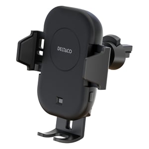 Deltaco QI-C1001 ładowarka do urządzeń przenośnych Smartfon Czarny Zapalniczka Bezprzewodowe ładowanie Szybkie ładowanie Automatyczna