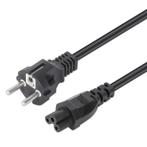 Manhattan 354172 Power Cable, Black, 1 m, CEE7/7, IEC C5
