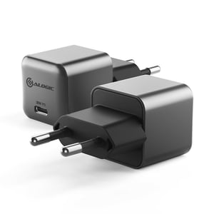ALOGIC WCG1X30SGR-EU Ladegerät für mobile Geräte: Handy, Laptop, Smartphone, Tablet; Schwarz, Grau; Wechselstrom; Schnellladung; Intern