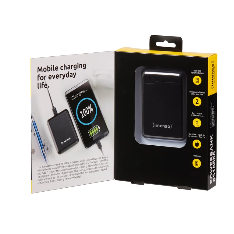 фото Зовнішній акумулятор (павербанк) Intenso XS10000 10000mAh Black (7313530)