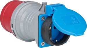 Brennenstuhl 1081690 adapter för strömkontakter Blå, Grå, Röd