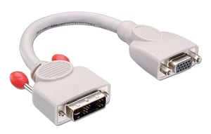 Lindy 41222 0.2 m DVI-A to VGA (D-Sub) Cable Adapter, Gray