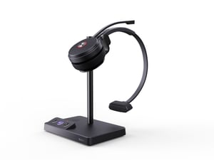 Yealink WH62 Mono Teams Wireless Headset Headband Office/Call Center Micro-USB Charging Cradle Black