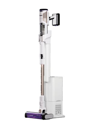 Shark IW3611DE Stabstaubsauger/Elektrobürste Vertikaler Staubsauger Akku Trockenbetrieb Antiallergischer Filter Beutellos 2 l 240 W Messing, Weiß 2,5 Ah