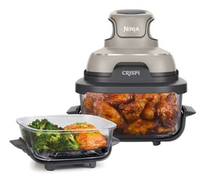 Ninja CRISPi Einzelne 3,8 l 1700 W Heißluftfritteuse Grau, Steinfarbe, Transparent