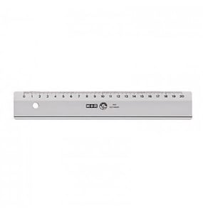 Möbius+Ruppert 1020 - 0000 200 mm Desk Ruler, Transparent Polystyrene, 1 pc.