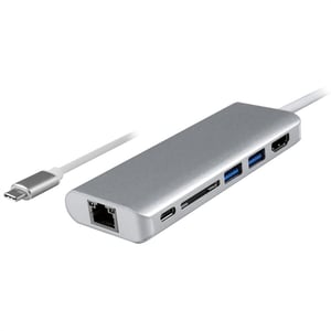 ROLINE 12.02.1037 dockningsstation, kabelansluten USB 3.2 Gen 1 (3.1 Gen 1) Type-C, silver