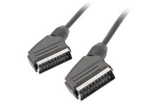 Lanberg CA-EUEU-10CC-0030-BK SCART-kabel 3 m SCART (21-polig) Svart