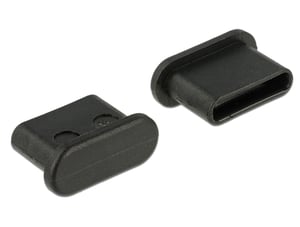 DeLOCK 64014 USB Type-C-uttagsadapter, svart, 10 st.