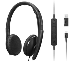 Lenovo 4XD1M45626 Headphones/Headset, Wired, Headband, USB Type-C, Black