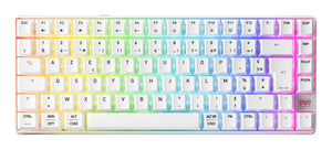 CHERRY XTRFY K33 Compact Wireless klawiatura Gaming USB + RF Wireless + Bluetooth AZERTY Francuski Biały