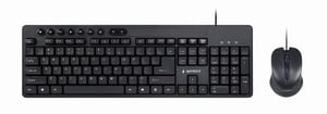 Gembird KBS-UM-04 tangentbord Medföljande mus Universell USB QWERTY US English Svart