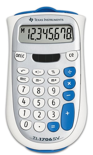 Texas Instruments TI-1706 SV Desktop Calculator Calculator Display Blue, Gray