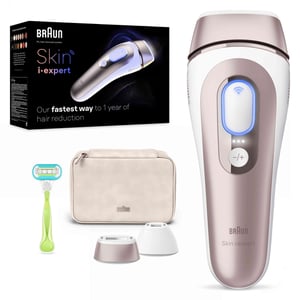 Braun Skin i-expert PL7147 Intensywne światło impulsowe (IPL) Złoto różowe, Biały