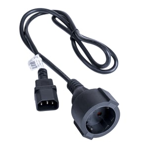 Akyga AK-PC-13A Power Cable, Black, 1 m, C14 to CEE7/3