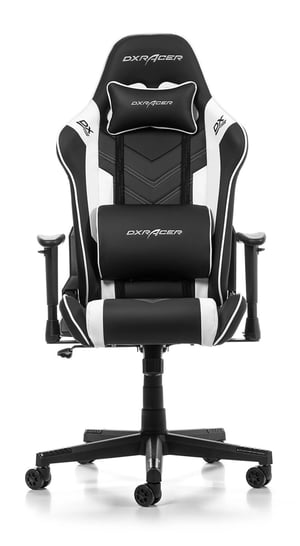 DXRacer PRINCE P132-NW Fotel dla gracza Obite siedzisko Czarny, Biały