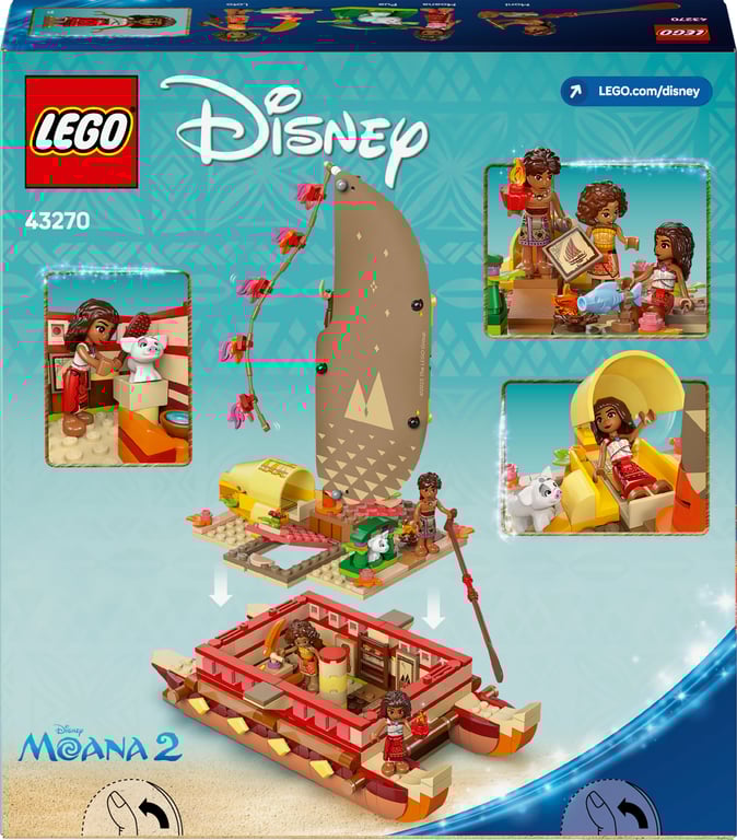 фото Блоковий конструктор LEGO Disney Пригодницьке каное Ваяни 529 деталей (43270)