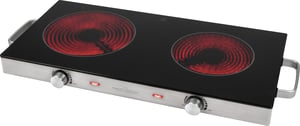 Bomann PC-DKP 1211 Black, Stainless Steel, 64 cm Ceramic Cooktop, 2 Zones