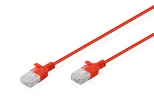 Digitus CAT 6 U-UTP Slim-korskopplingskabel, 5 m, röd