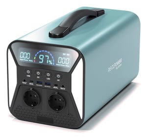 RealPower PS-1000C Portable Power Station, Lithium Iron Phosphate (LiFePO4), 310,000 mAh, 1,000 W, 12.5 kg
