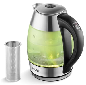 Concept RK4066 tekokare 1,8 l 2200 W Rostfritt stål, Genomskinlig