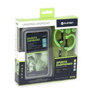Platinet PM1070G hörlurar/headset, trådbundet, överöronmodell, sport, grönt