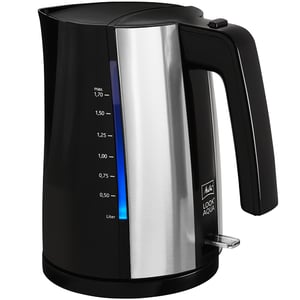Melitta Look Aqua vattenkokare 1,7 l 2400 W Svart, Rostfritt stål