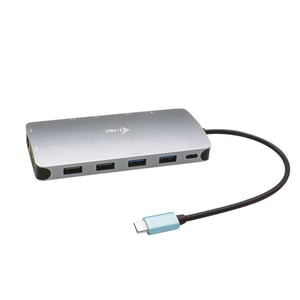 i-tec Metal C31NANODOCKPROPD Dockingstation, kabelgebunden, USB 3.2 Gen 1 (3.1 Gen 1), Typ C, silber
