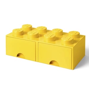 LEGO Brick Drawer (8 knoppar) Ljusgul Förvaringslåda för leksaker Fristående Gul