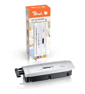 Peach PS400-00 Aktenvernichter, Bandzerkleinerung, 72 dB, 22 cm, grau