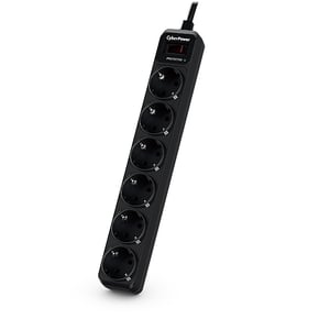 CyberPower B0620SC0-DE Überspannungsschutz Schwarz 6 x Netzsteckdose 200–250 V 1,8 m