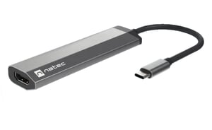 NATEC Fowler Slim Wired USB 3.2 Gen 1 (3.1 Gen 1) Type-C Black, Chrome