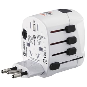 Hama World Travel Pro adapter wtyczek zasilających Uniwersalne Biały
