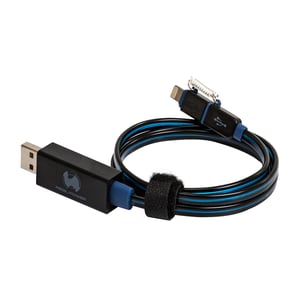 RealPower USB A/Lightning 0.75m 0,75 m Czarny, Niebieski