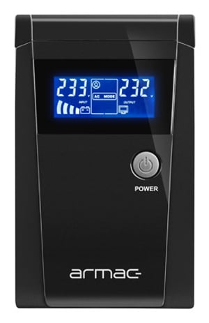 Armac O/650E/LCD zasilacz UPS Technologia line-interactive 0,65 kVA 390 W 2 x gniazdo sieciowe