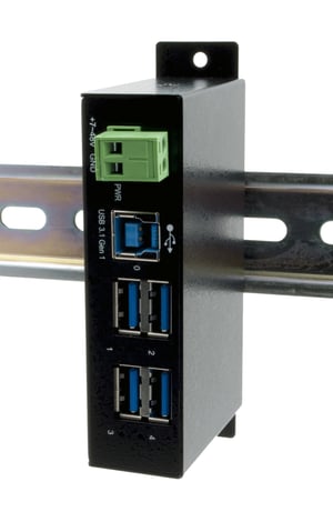 EXSYS EX-1504HMS huby i koncentratory USB 3.2 Gen 1 (3.1 Gen 1) Type-B 5000 Mbit/s Czarny