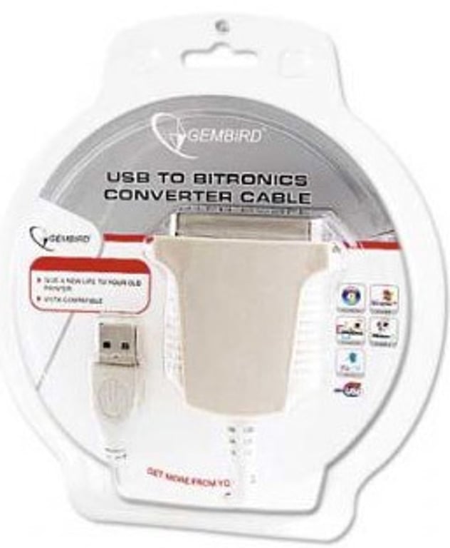 Gembird 1.8m USB Printer Cable kabel szeregowy Biały 1,8 m
