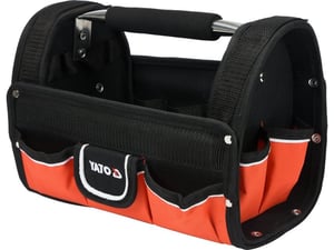 Yato YT-74371 Tool Case Black, Red Polyester, Stainless Steel