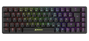 Sharkoon PureWriter W65 trådlöst RF-gamingtangentbord QWERTZ tyska svart