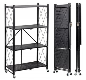 Topeshop FS004 RACK—Freestanding Galvanized Steel Garden Tool Hanger