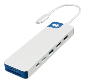 HYPER HD4103BUGL huby i koncentratory USB 3.2 Gen 1 (3.1 Gen 1) Type-C 5000 Mbit/s Niebieski, Biały