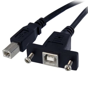 StarTech USBPNLBFBM1 USB-kabel USB 2.0 0,3 m USB B Svart