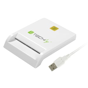 Techly Compact Smart Card Reader/Writer USB 2.0 White I-CARD CAM-USB2TY Smart Card Reader Internal USB White