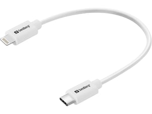 Sandberg 136-71 Lightning-Kabel 0,2 m Weiß
