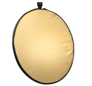 Mantona 18082 Photography Reflector, Round, Black, Gold, Silver, White
