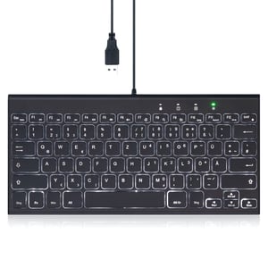 Perixx PERIBOARD-429 klawiatura Uniwersalne USB QWERTZ Niemiecki Czarny