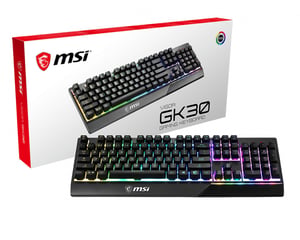 MSI Vigor GK30 USB Gaming Keyboard, QWERTZ German Layout, Black