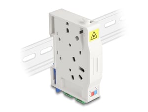 DeLOCK Fiber Optic Junction Box for DIN Rail with Splice Holder and 2 x SC Simplex Connectors
