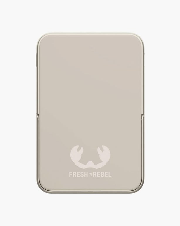 фото Зовнішній акумулятор (павербанк) Fresh n Rebel Magnet Wireless 5000 20W Sand (228296)
